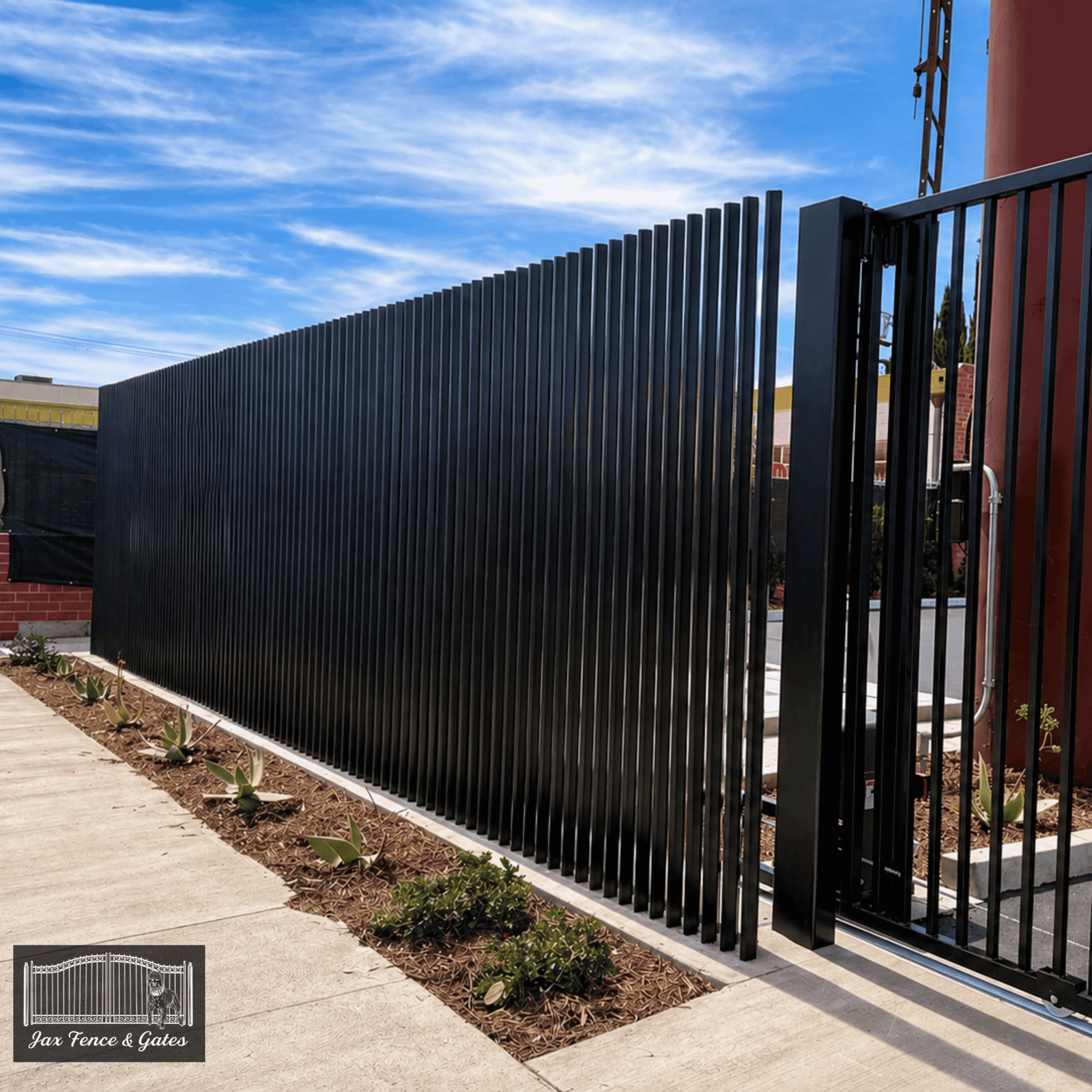 Commercial fence and gate